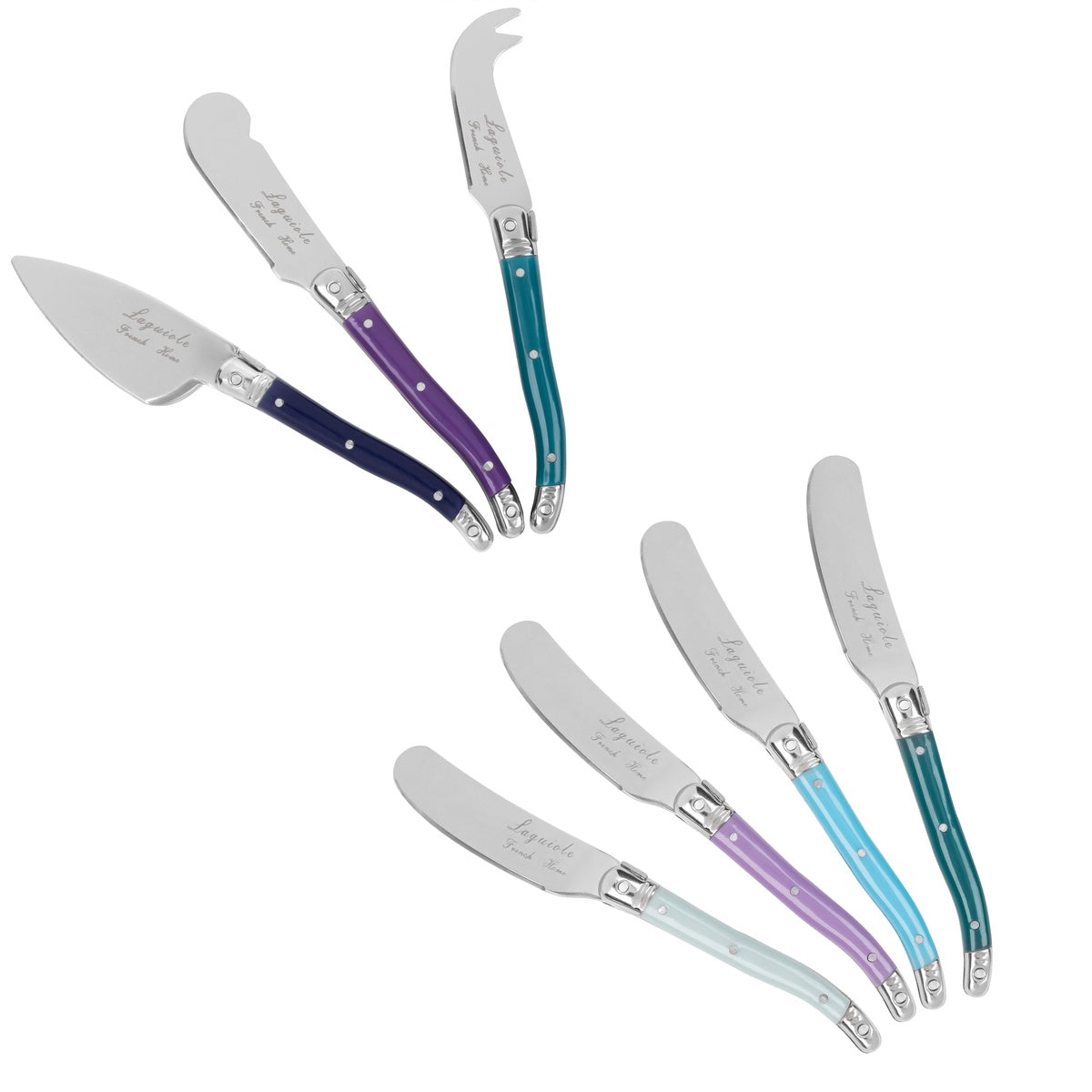  French Home French Home 7-Piece Laguiole Cheese Knives and Spreaders - Plum Rose - Default Title - Bonton