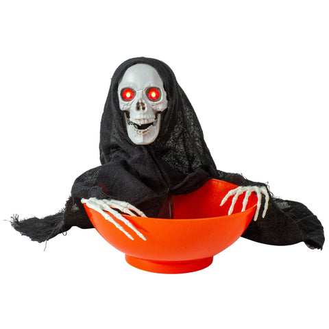 Animated Grim Reaper Halloween Candy Bowl - 10.5"