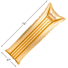 6' Inflatable Golden Swimming Pool Mattress Float