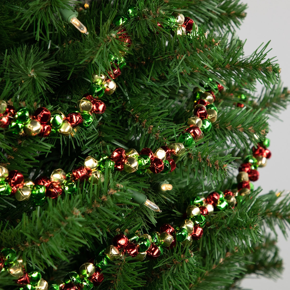  Northlight 5' Green  Gold and Red Jingle Bell Christmas Garland  Unlit - Default Title - Bonton