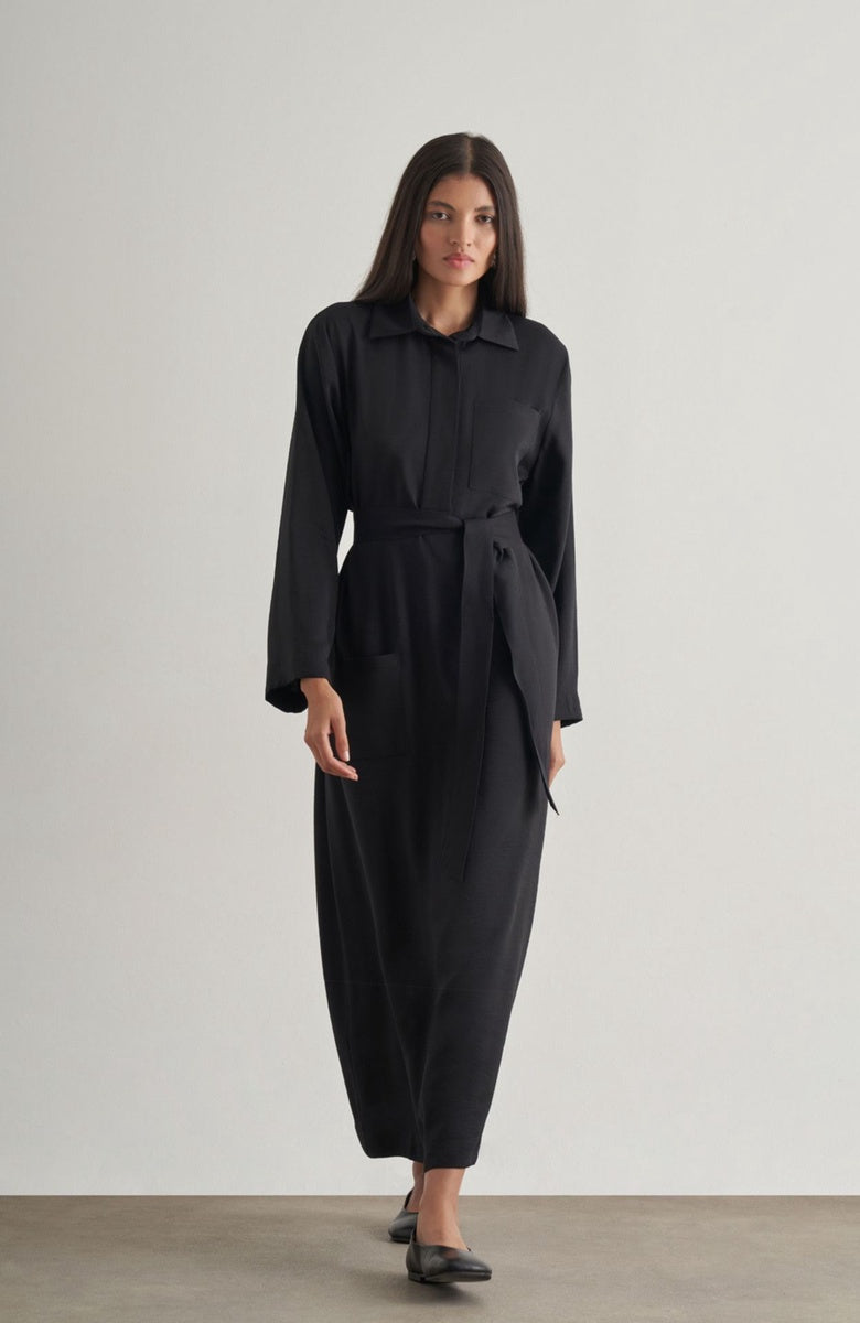  Mizalle Mizalle Shirt Dress - Black - Bonton
