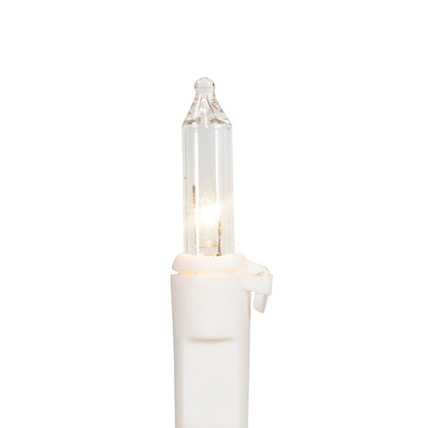 100-Count Clear Mini Christmas Light Set  20.25ft White Wire
