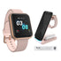  Air 3 Smartwatch Fitness Tracker Heart Rate Monitor Charging Bundle - Pink - Bonton