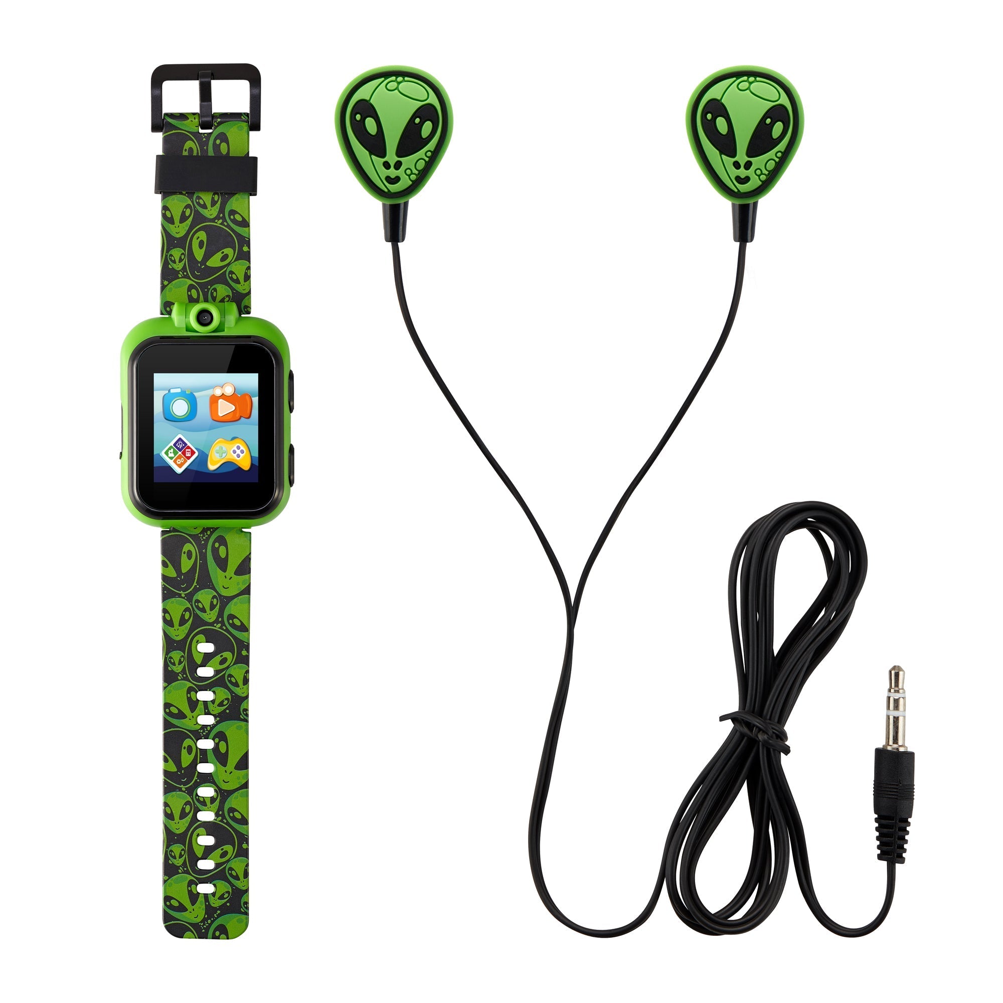  PlayZoom Stem Learning Smartwatch Earbuds Set - Black/Green Alien - Bonton