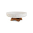  Nambe Chevron Fruit Bowl - White Marble - Bonton