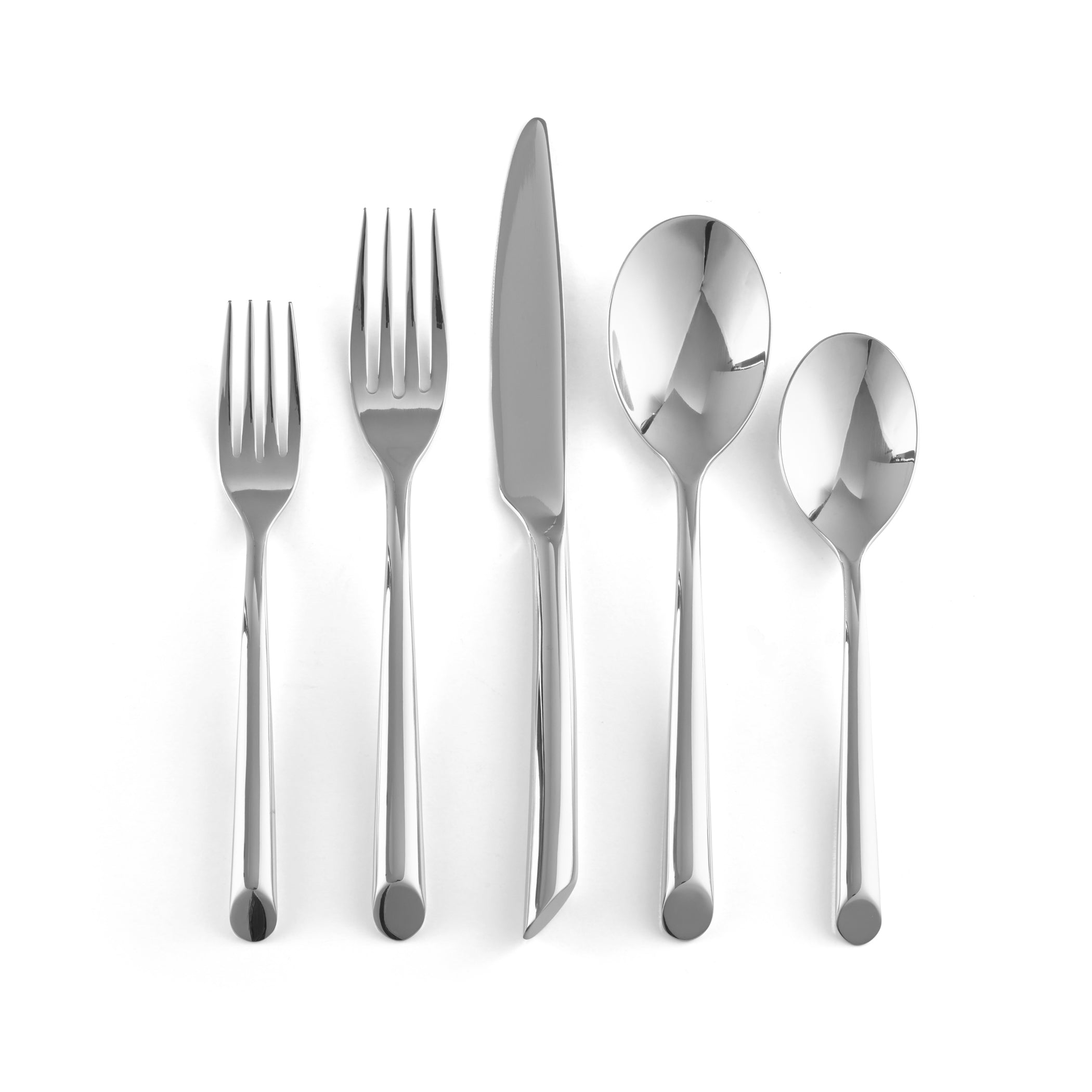  Nambe Frond 5-Piece Flatware Set - Silver - Bonton