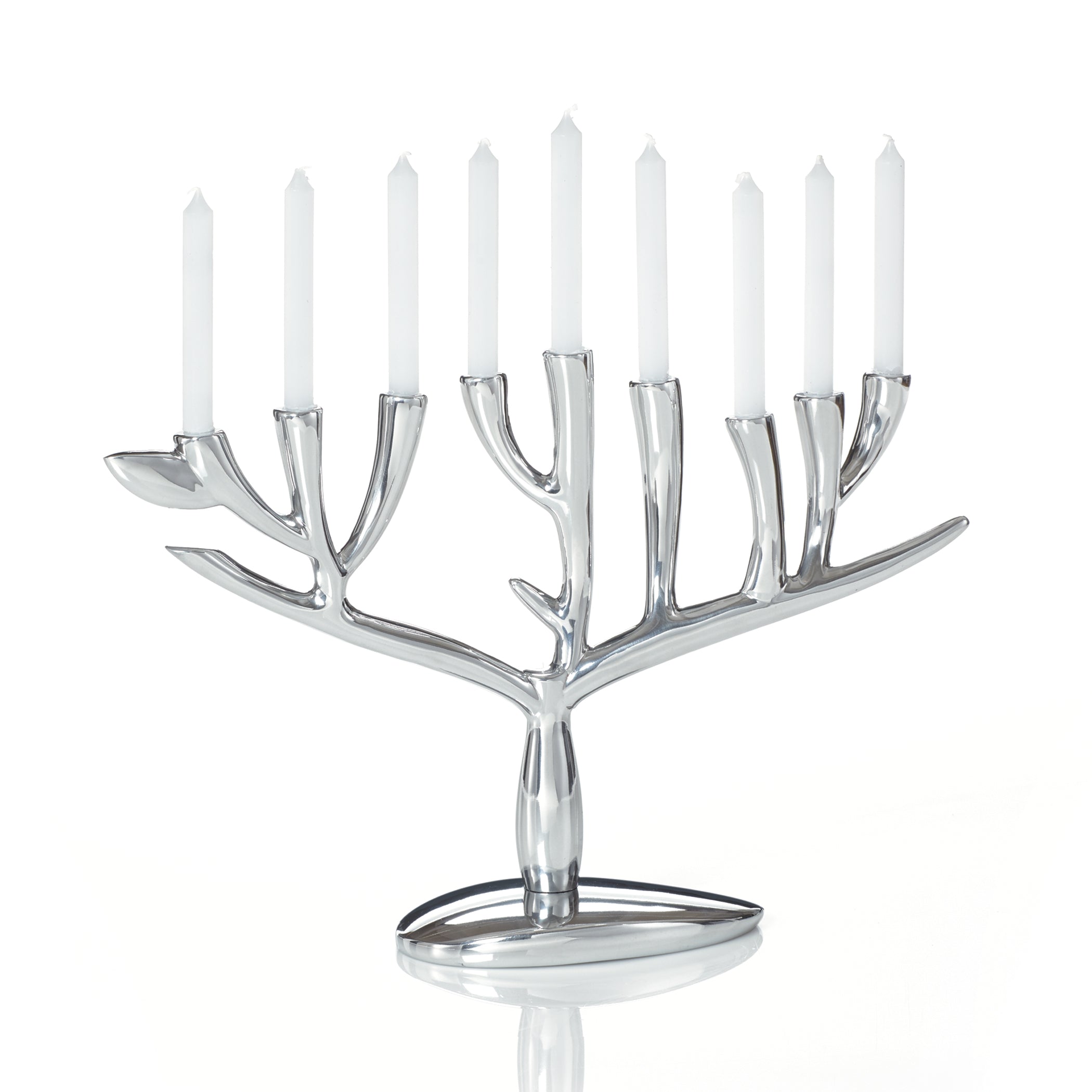  Nambe Tree of Life Menorah - Silver - Bonton