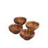  Nambe Yaro Salad Bowls Set of 4 - Brown Wood - Bonton