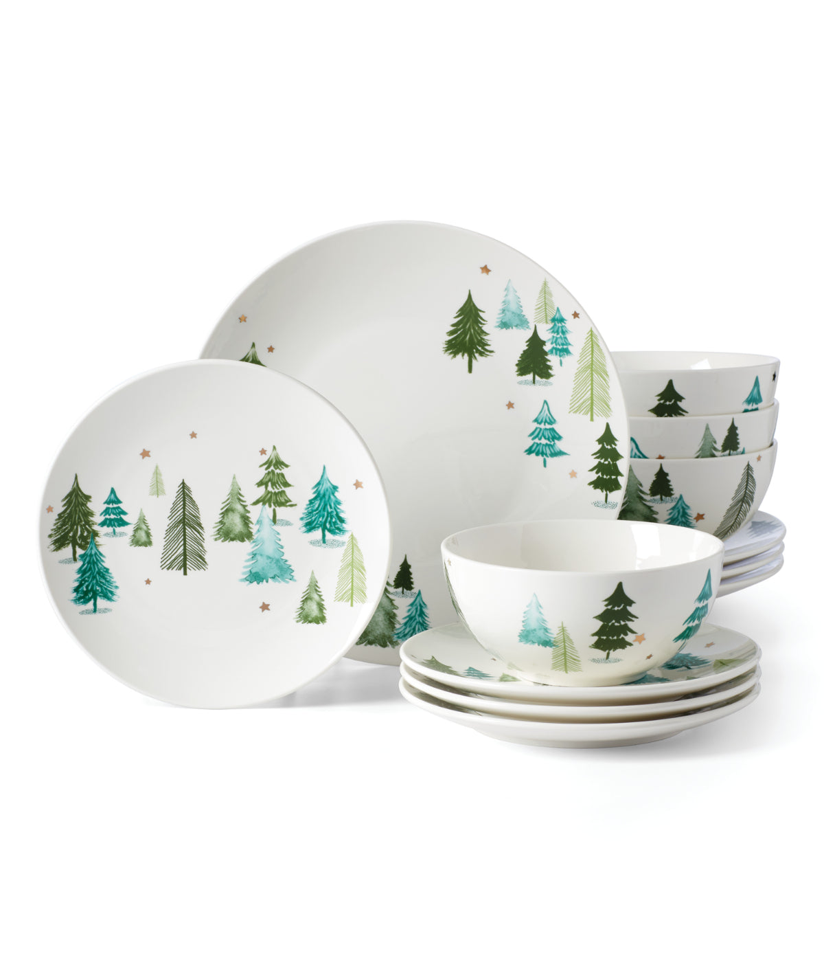  Lenox Balsam Lane 12 Piece Set (Dinner/Accent/Bowl) - White - Bonton