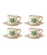  Lenox Holiday Espresso Cup/Saucer, Set f 4 - Ivory - Bonton