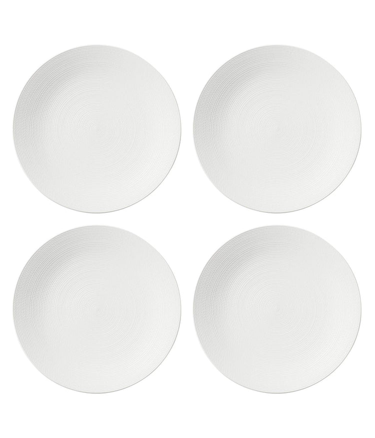 Lx Collective Dinner Plates Set of 4 White