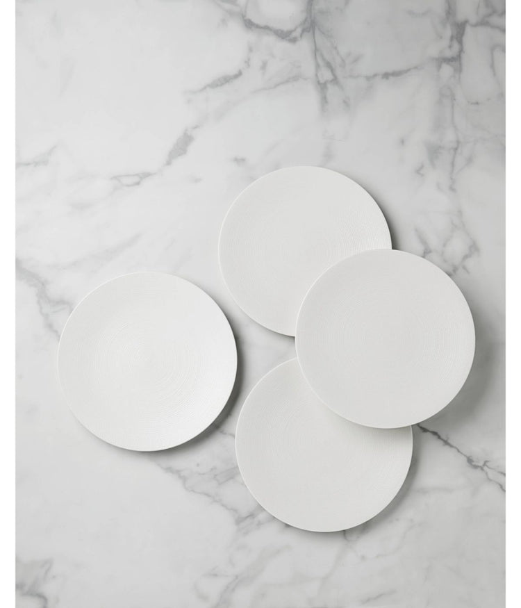 Lx Collective Dinner Plates Set of 4 White