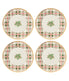  Lenox Holiday Plaid Accent Plates, Set/4 - Ivory - Bonton