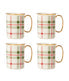  Lenox Holiday Plaid Mugs, Set/4 - Ivory - Bonton