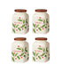  Lenox Holiday Spice Jars-Baking, Set of 4 (Cinnamon, Ginger, Nutmeg,Allspice) - White - Bonton