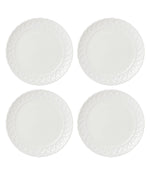 Wicker Creek Accent Plates Set of 4 White