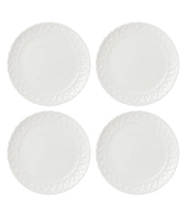 Wicker Creek Accent Plates Set of 4 White