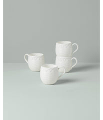 Wicker Creek Mugs Set of 4 White