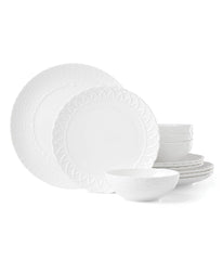 Wicker Creek 12 Piece Dinnerware Set White