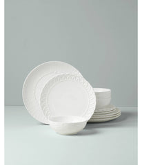 Wicker Creek 12 Piece Dinnerware Set White