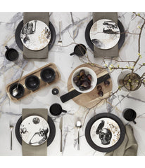 Lx Collective Dinnerware 12 Piece Set White