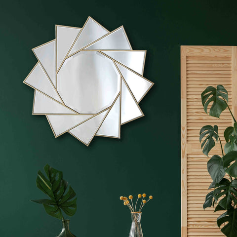 Pinwheel Circular Accent Mirror