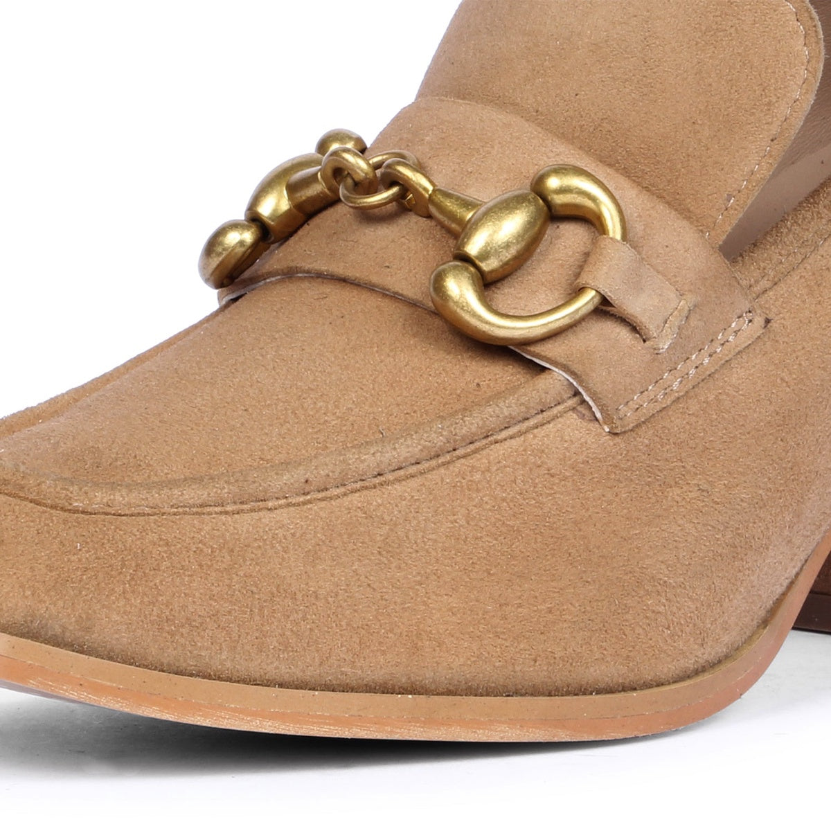  Saint G Vera Suede - Heeled Loafers - Beige - Bonton