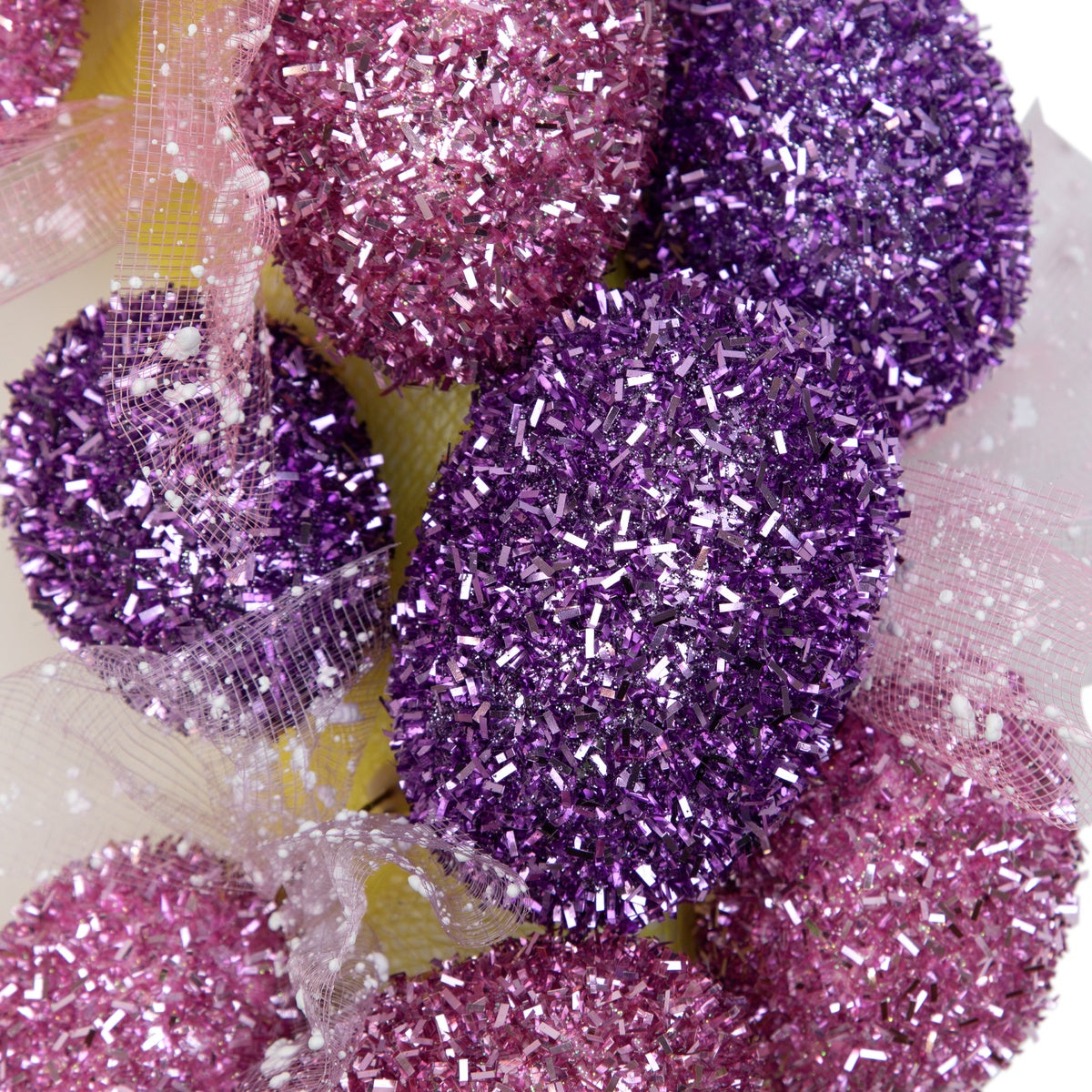  Northlight Glittered Easter Egg Wreath - 20