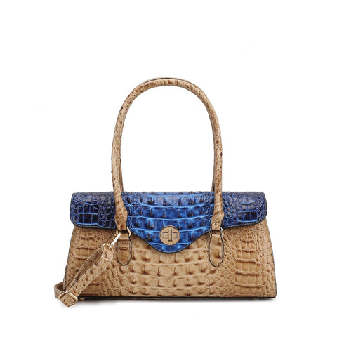Liviana Croc-Embossed Shoulder Bag