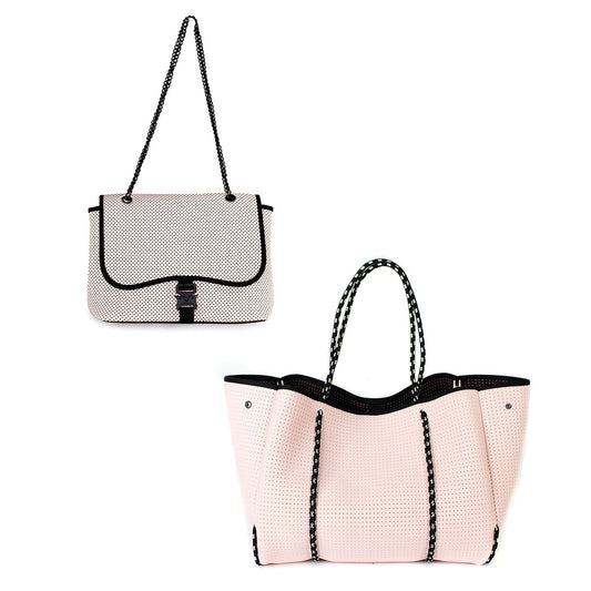 Flap Crossbody + Everyday Tote - Pretty In Pink