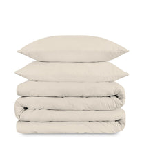 Cotton 400TC Percale Duvet Set Ivory