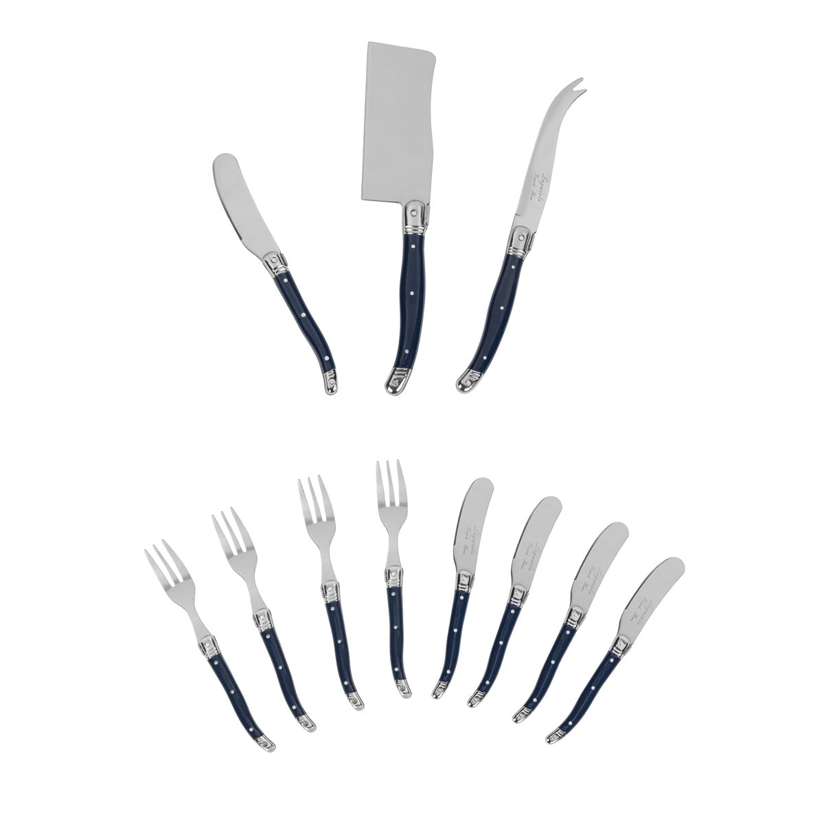  French Home French Home Laguiole Ultimate 11-Piece Charcuterie Set With Navy Handles - Default Title - Bonton