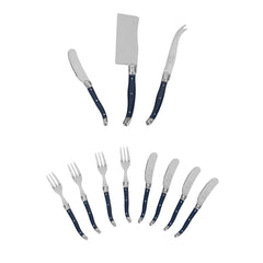 French Home Laguiole Ultimate 11-Piece Charcuterie Set With Navy Handles