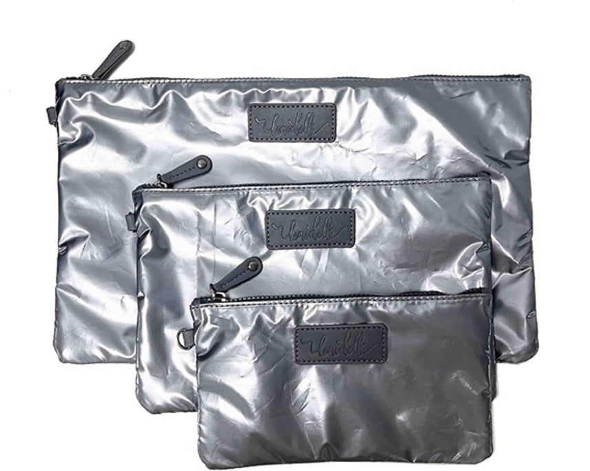  Lemonbella The Carly Trio Wristlet Gunmetal - Gunmetal Patent - Bonton