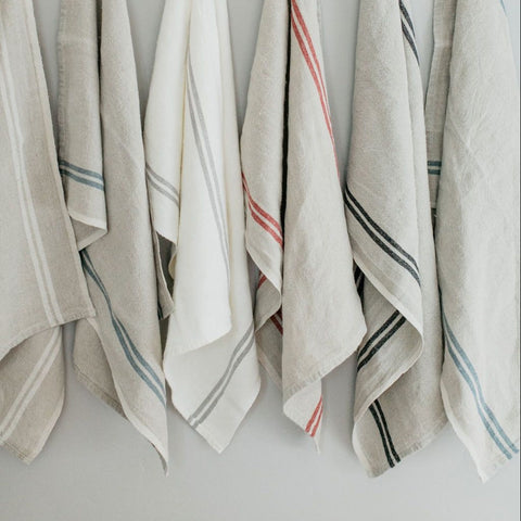 Vintage Linen Towels, Set of 2
