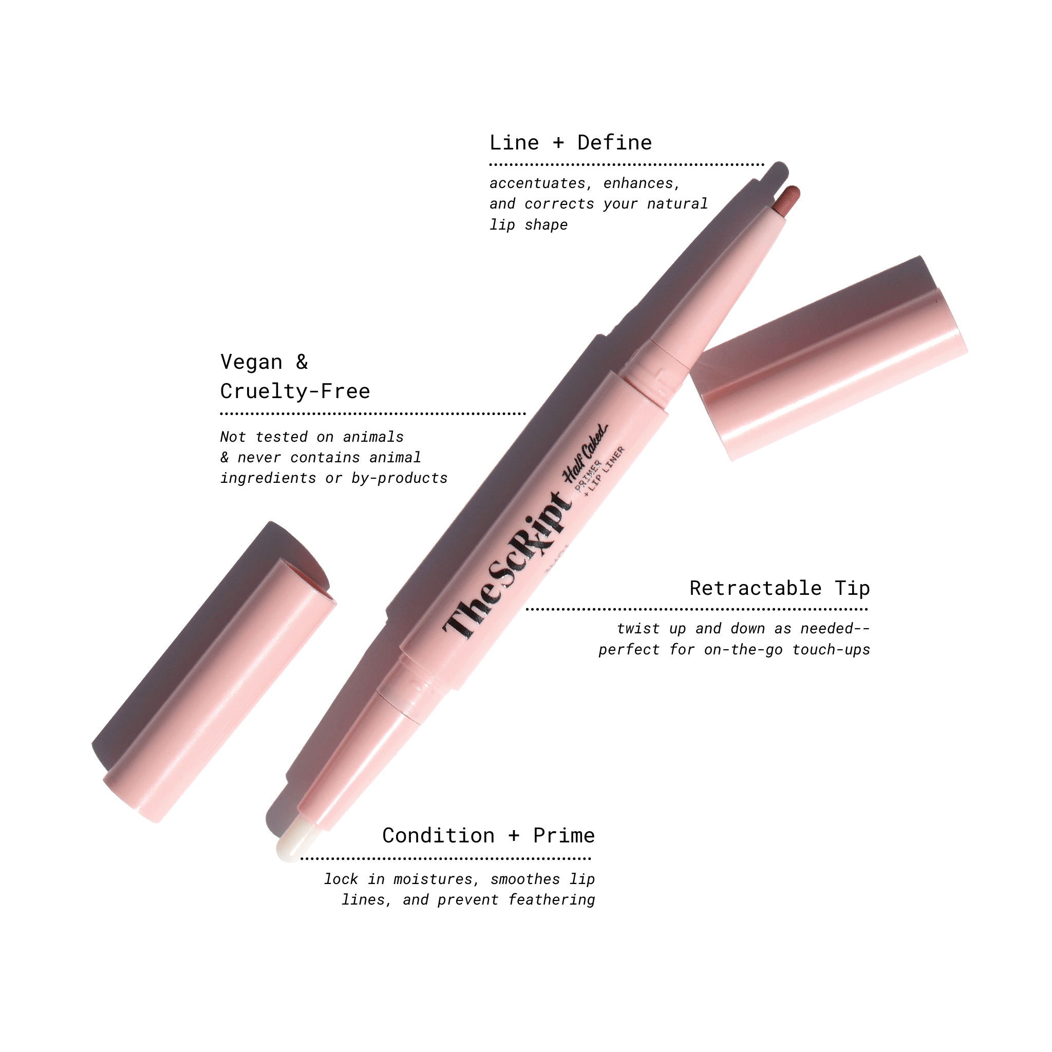  Half Caked The Script Primer + Lip Liner by Half Caked - Half-Life - Bonton