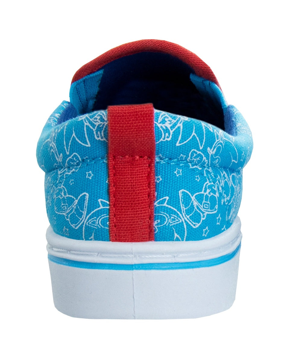  Josmo Sonic the Hedgehog Boys/Girls Toddler Slip on Canvas Sneakers - 1 - Bonton