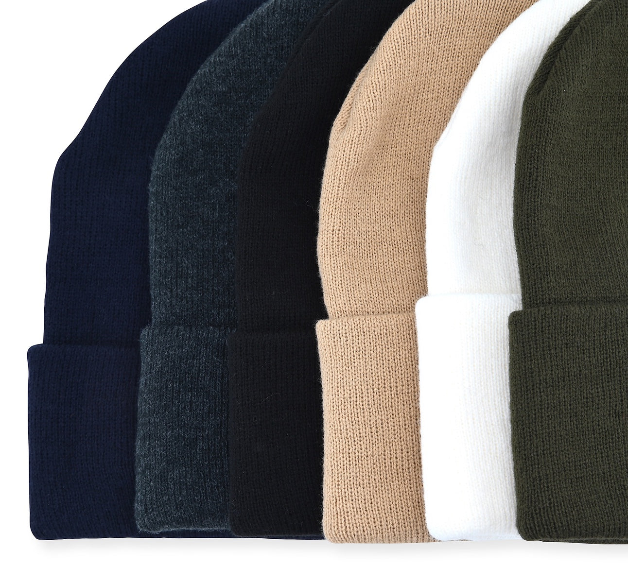  Vintage Havana Vintage Havana Off White Beanie for Women & Men | Thick Cuffed Knitted Winter Hat Beanies Unisex Skull Caps| Vintage Logo Patch - Default Title - Bonton