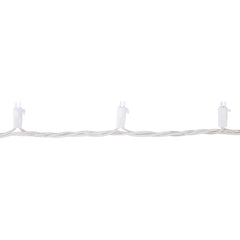 100ct Pure White LED Wide Angle Christmas Lights  33ft White Wire