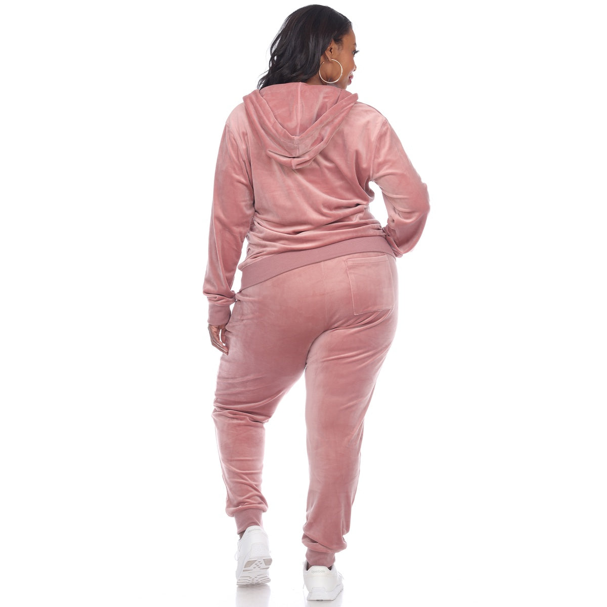  White Mark Plus Size 2 Piece Velour Tracksuit Set - 1X - Bonton