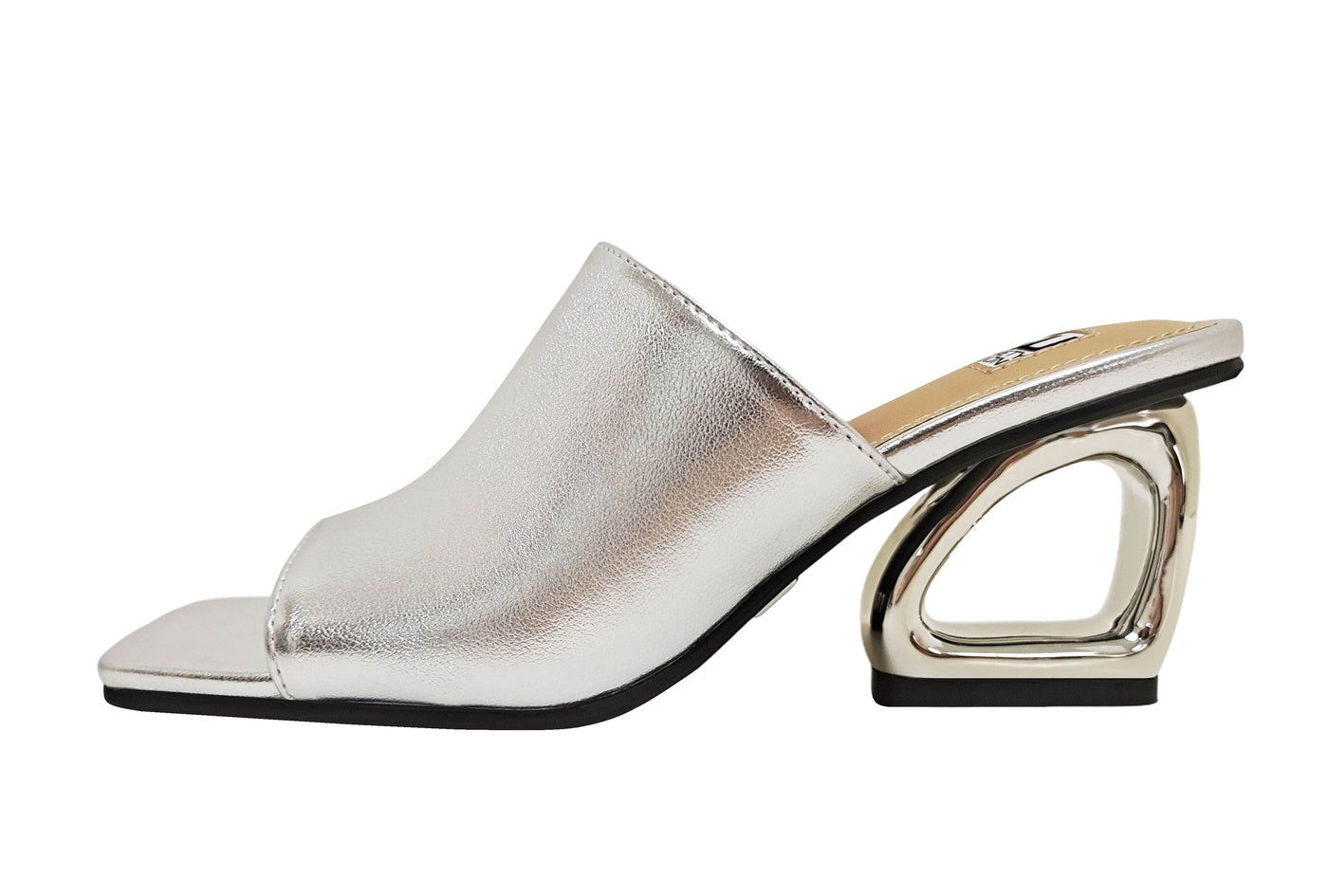  Ninety Union Florence Metal Heel Slide - Silver - Bonton