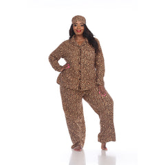 Plus Size Three-Piece Pajama Set