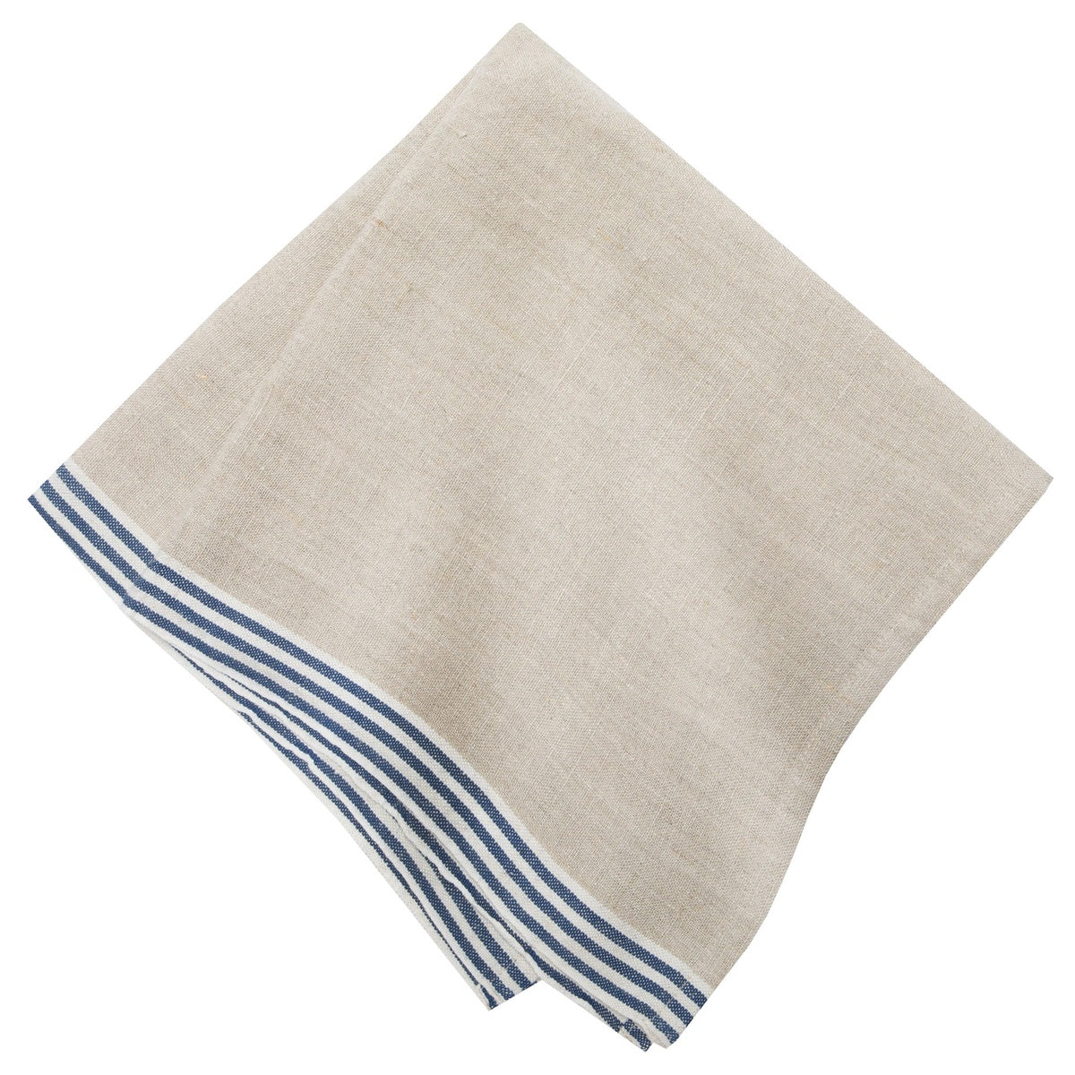  Caravan Alsace Natural Napkins 20x20 - Set of 4 - Natural & Blue - Bonton