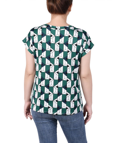 Extended Sleeve Top With Grommets
