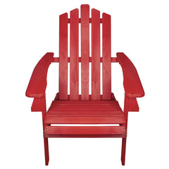 36" Red Classic Folding Wooden Adirondack Chair