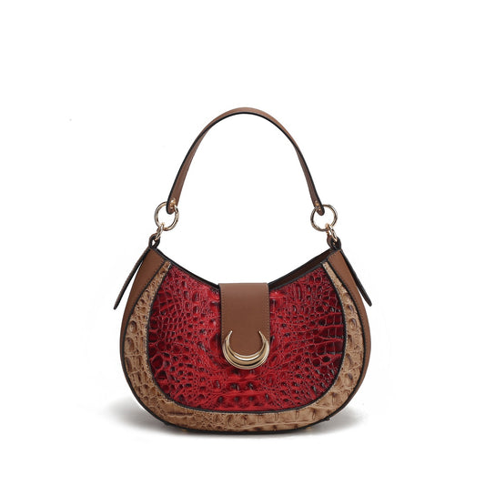 Jain Croc-Embossed Shoulder Bag