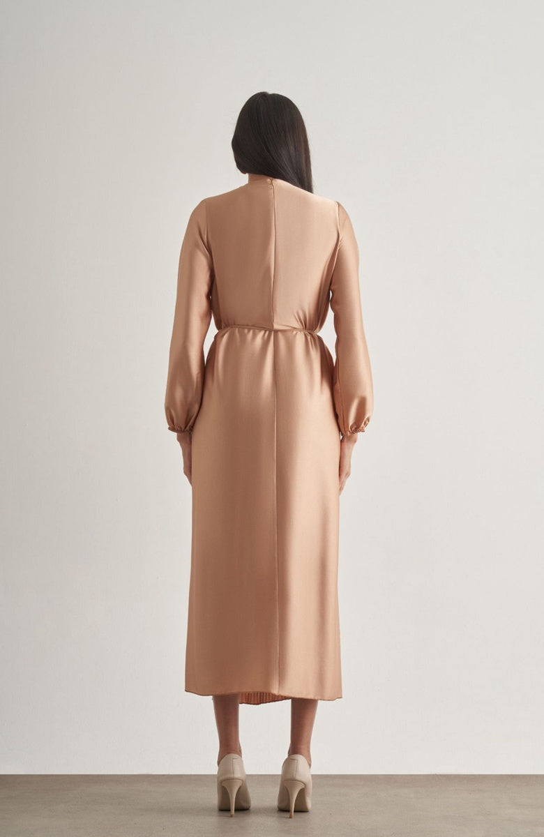  Mizalle Mizalle Maxi Dress - Beige - Bonton