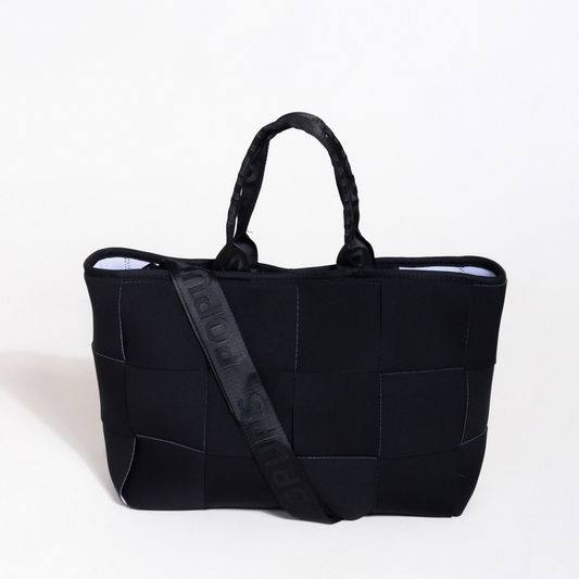 Icon Tote + Flap Crossbody - Black