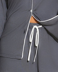 Long Sleeve Top & Boxer Pajama Set
