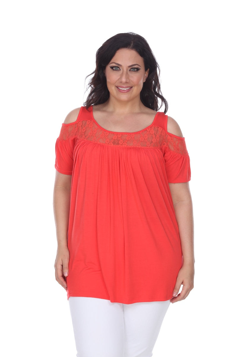  White Mark Plus Size Bexley Tunic Top - 1X - Bonton